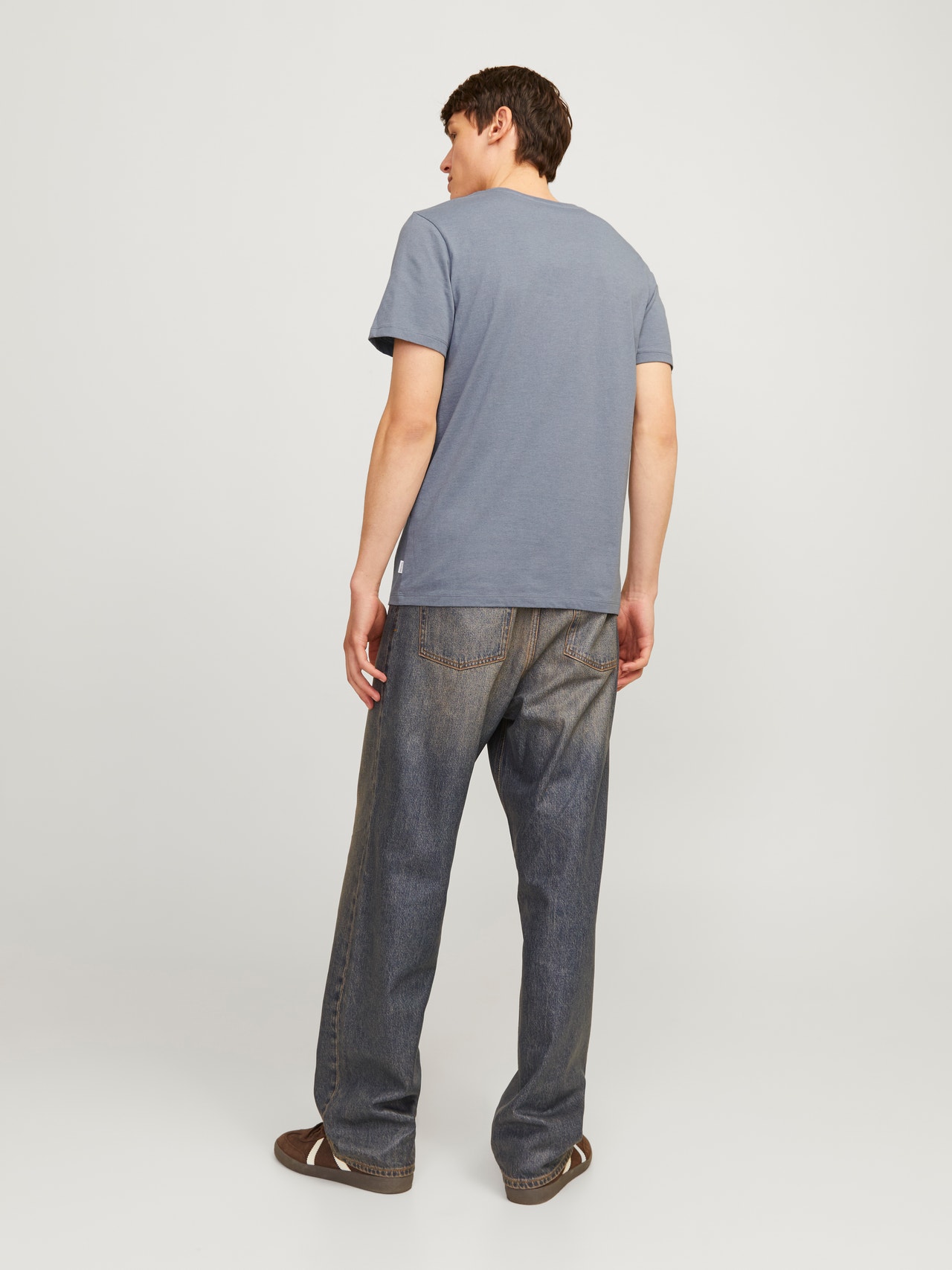 Jack & Jones Vanlig Rund hals T-skjorte -Flint Stone - 12222887