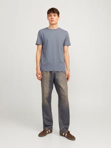 Jack & Jones Ensfarvet Rundhals T-shirt -Flint Stone - 12222887