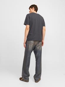 Jack & Jones T-shirt Liso Redondo -Dark Grey Melange - 12222887