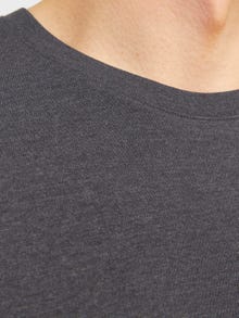 Jack & Jones Plain Round Neck T-shirt -Dark Grey Melange - 12222887