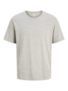Jack & Jones Enfärgat T-shirt -Light Grey Melange - 12222887