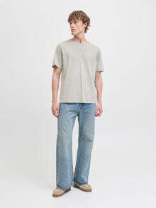 Jack & Jones Enfärgat T-shirt -Light Grey Melange - 12222887