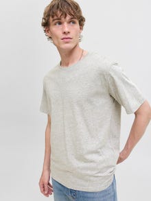 Jack & Jones Enfärgat T-shirt -Light Grey Melange - 12222887