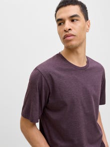 Jack & Jones T-shirt Uni Col rond -Plum Perfect - 12222887