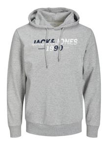 Jack & Jones Felpa con cappuccio Con logo -Light Grey Melange - 12222892