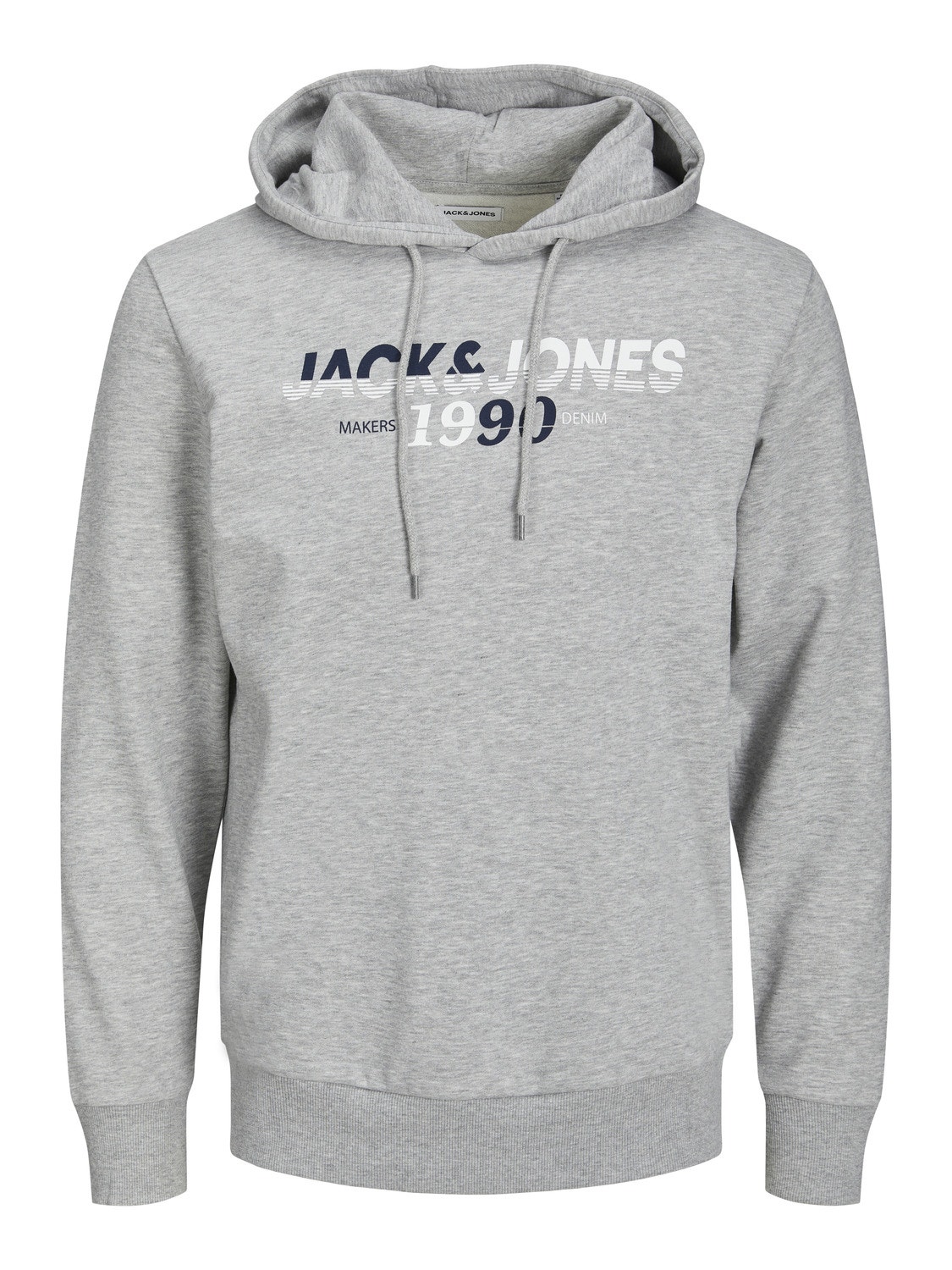 Jack & Jones Felpa con cappuccio Con logo -Light Grey Melange - 12222892