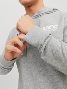 Jack & Jones Φούτερ με κουκούλα -Light Grey Melange - 12222892