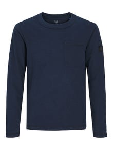 Jack & Jones Vanlig T-skjorte For gutter -Navy Blazer - 12222936