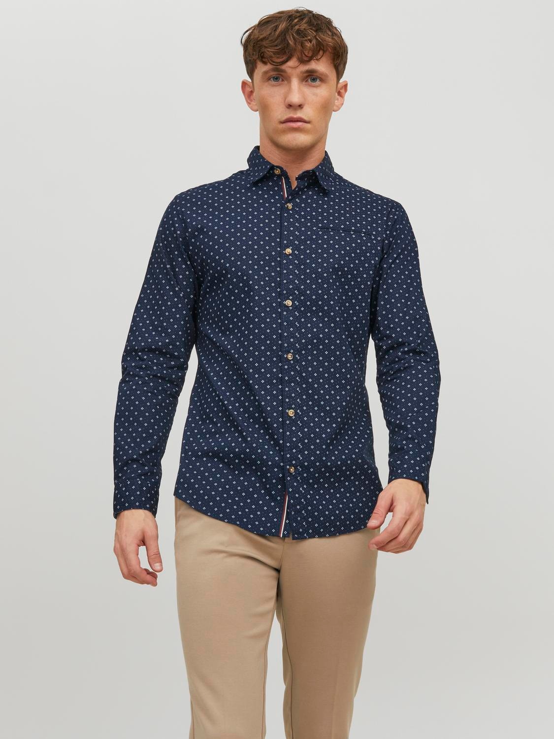 Jack & Jones Regular Fit Casual shirt -Navy Blazer - 12223001