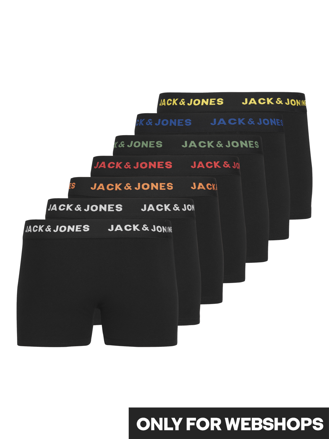 Jack & Jones 7-συσκευασία Κοντό παντελόνι Για αγόρια -Black - 12223126
