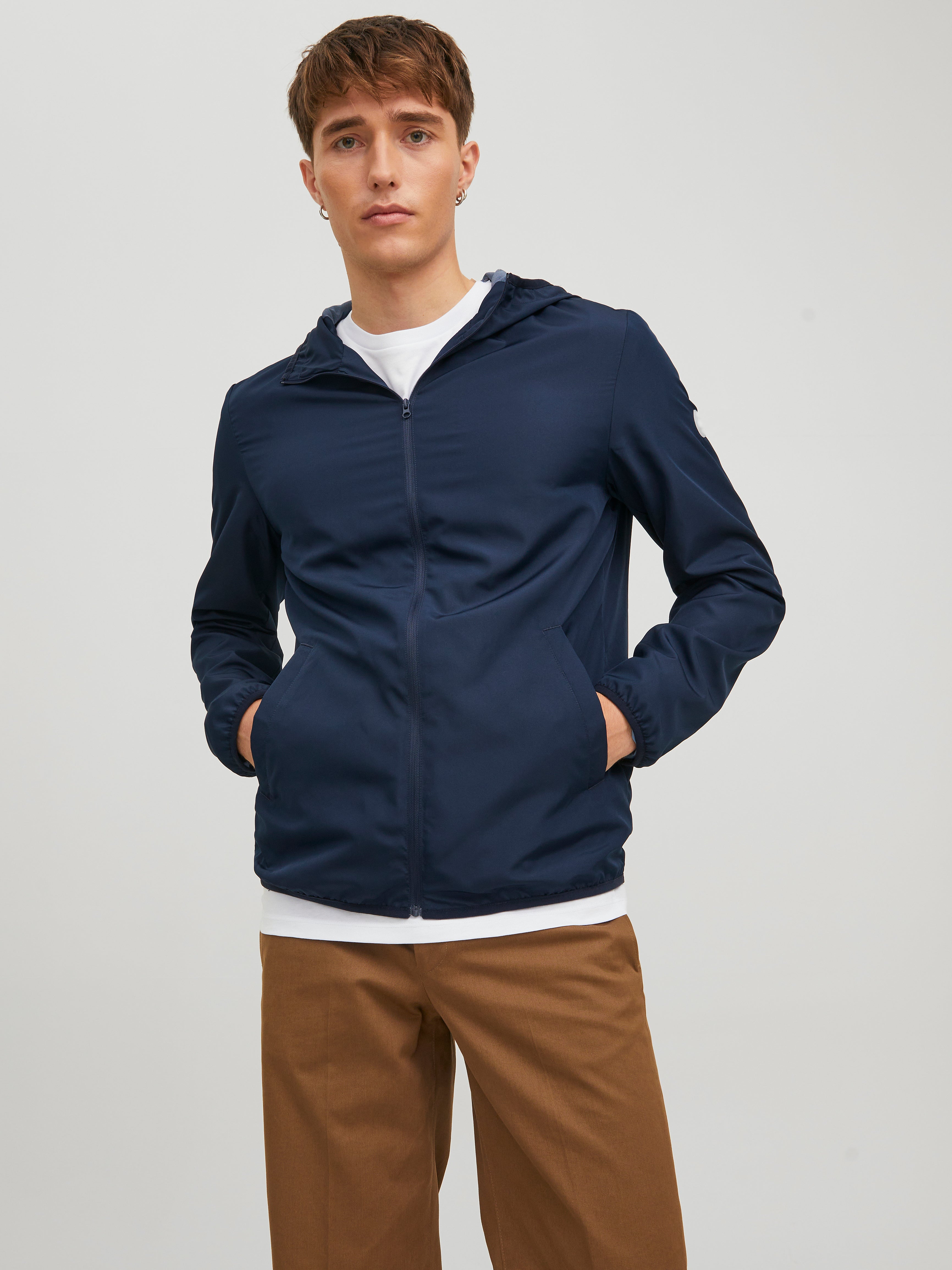 Jack & Jones Premium Harrington Jacket in Blue for Men | Lyst