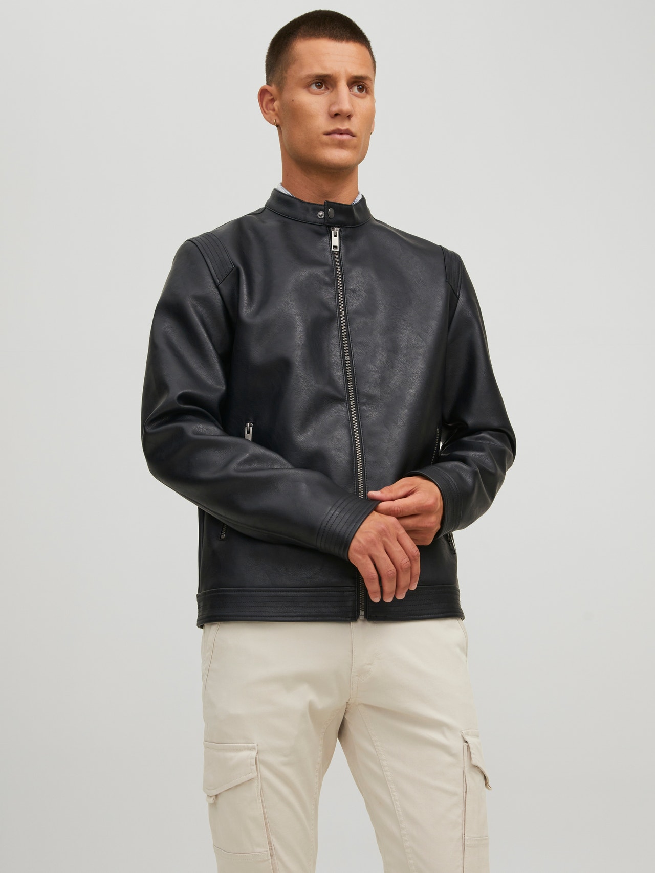 Jack & Jones Faux leather jacket -Black - 12223141