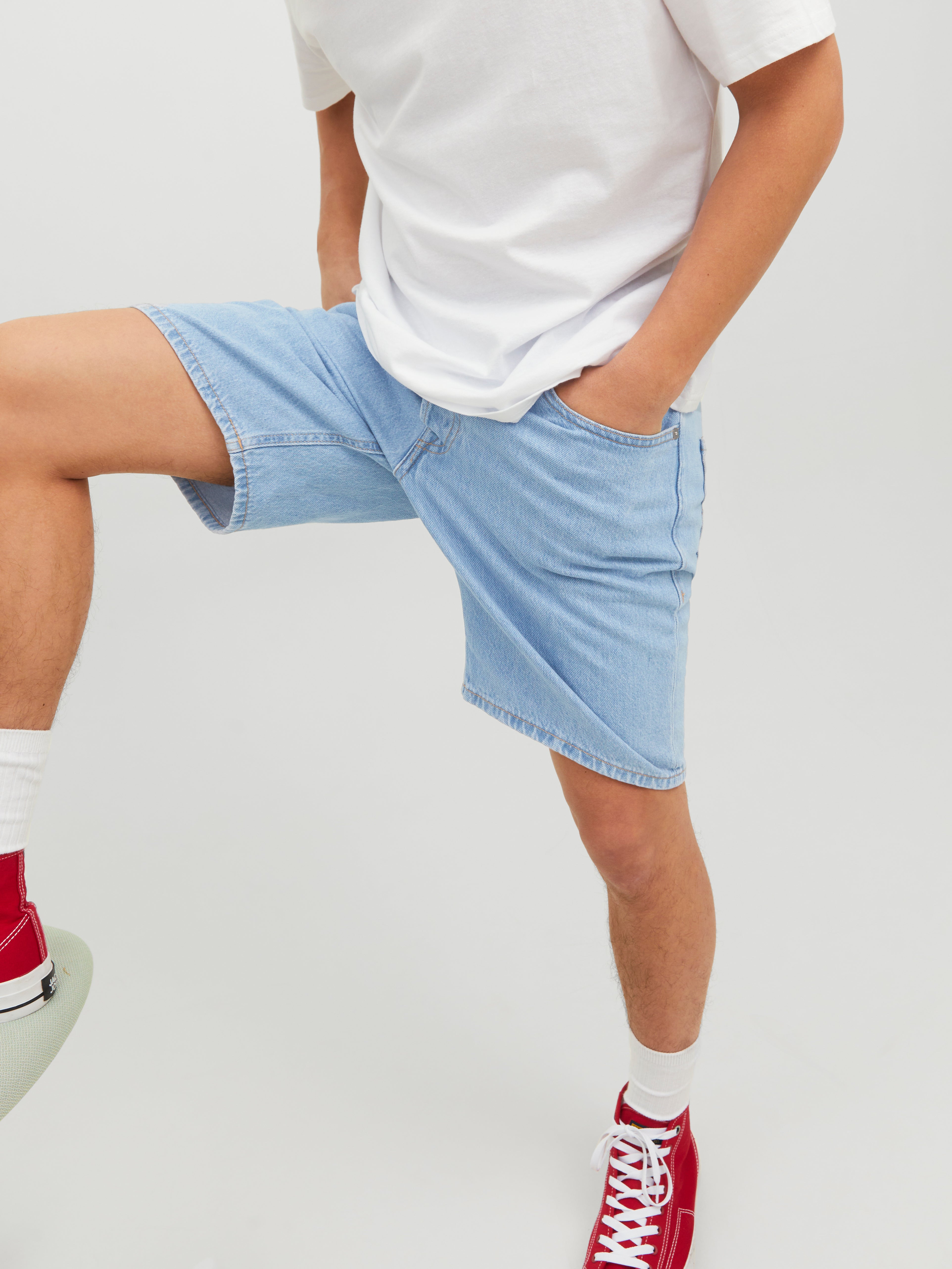 Relaxed Fit Jeans Shorts Mittelblau Jack & Jones®
