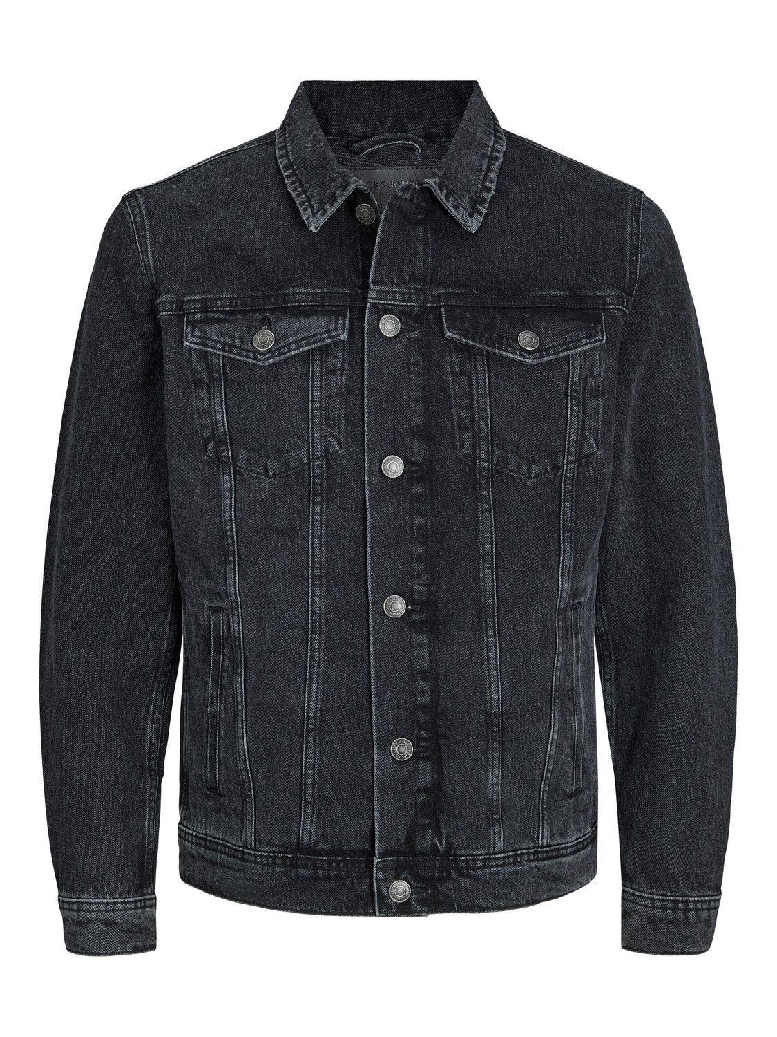 Plus Size Black Washed Distressed Denim Jacket | Yours Clothing Plus Size Black Washed Distressed Denim Jacket | Yours Clothing
