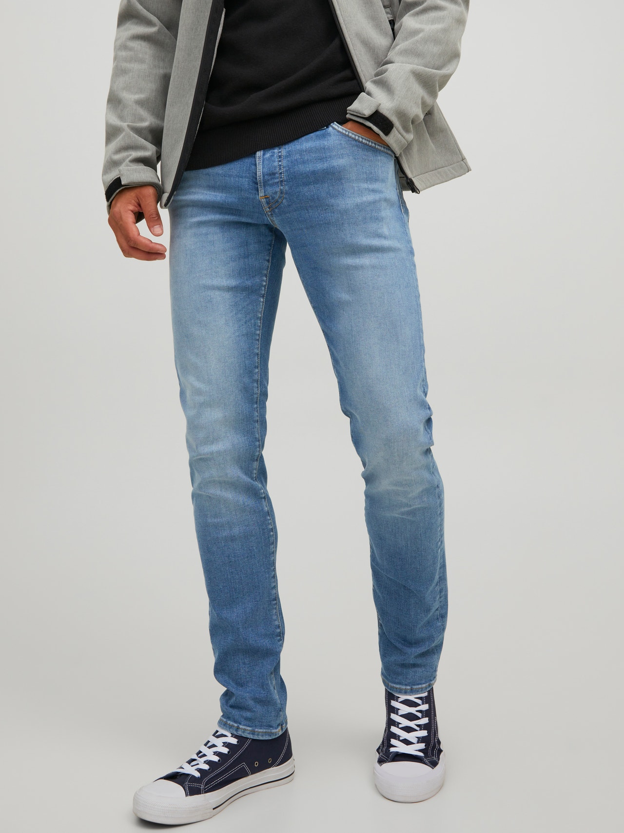 JJIGLENN JJFOX JOS 047 50SPS NOOS Slim fit jeans | Medium Blue | Jack &  Jones®