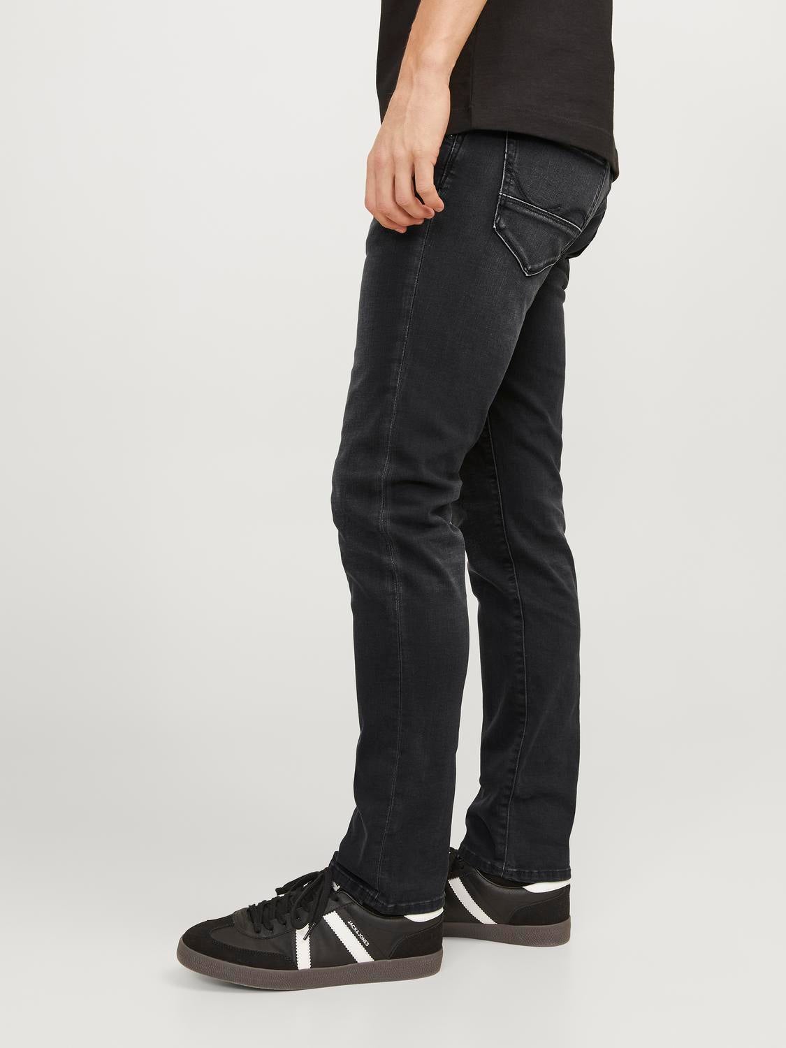 Jack & jones slim hot sale fit black denim jeans