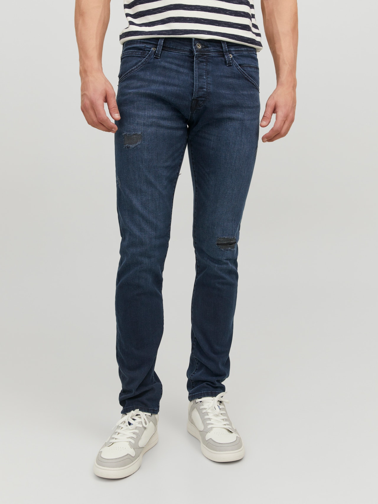 Jack & Jones JJIGLENN JJFOX JOS 227 50SPS Jean slim -Blue Denim - 12223629