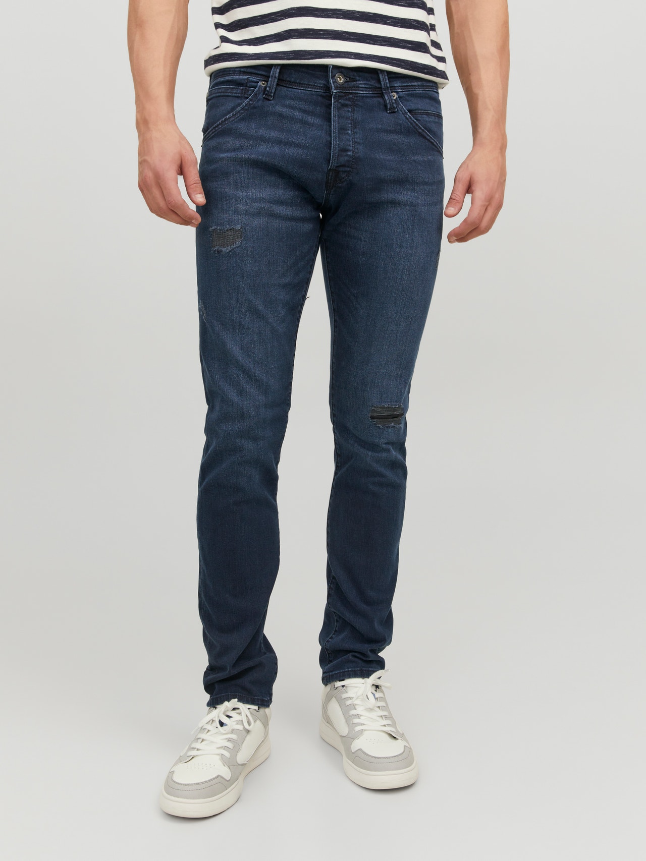JJIGLENN JJFOX JOS 227 50SPS Slim fit jeans | Medium Blue | Jack & Jones® | Jeansshorts