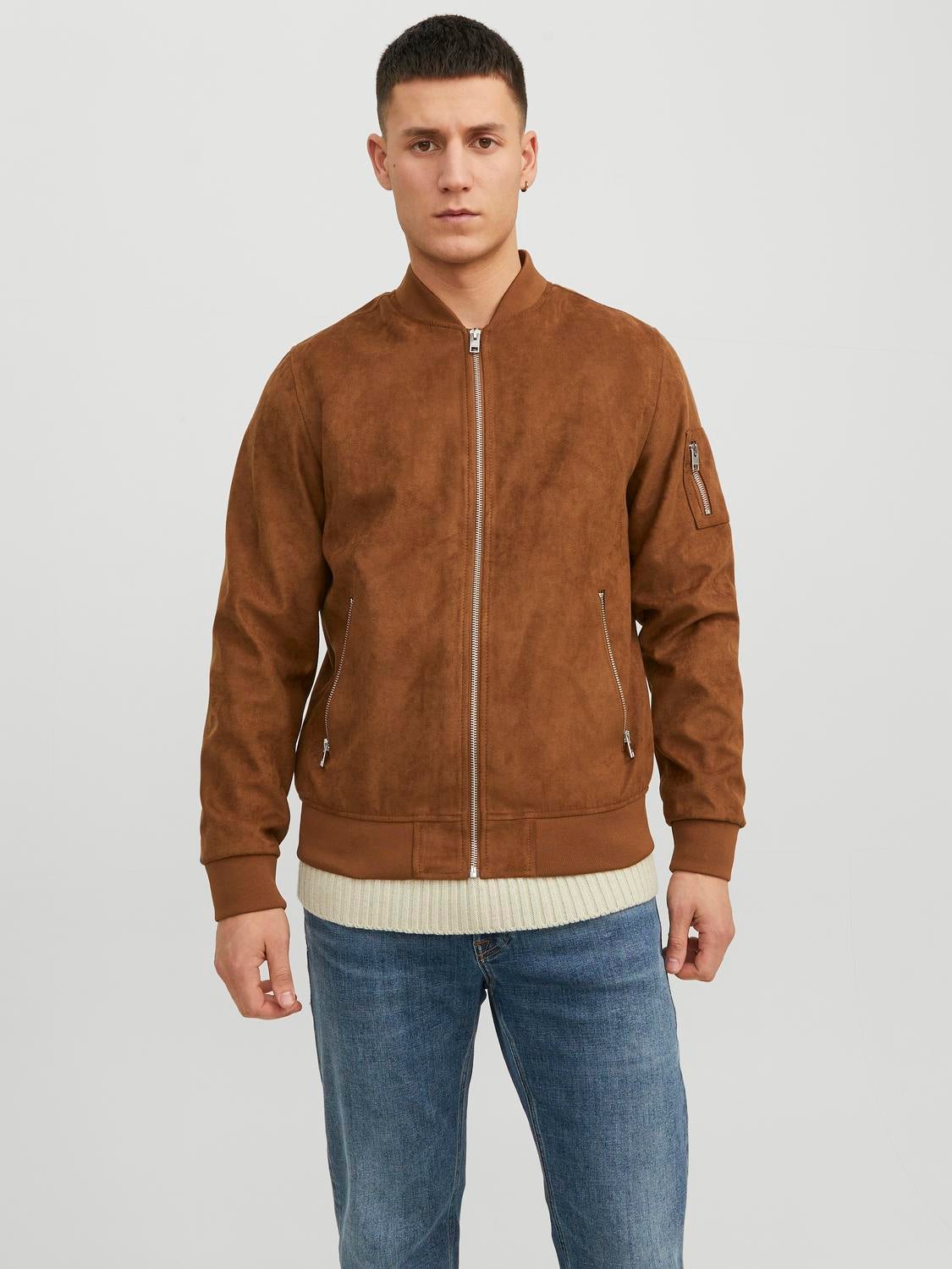 Light tan 2024 bomber jacket