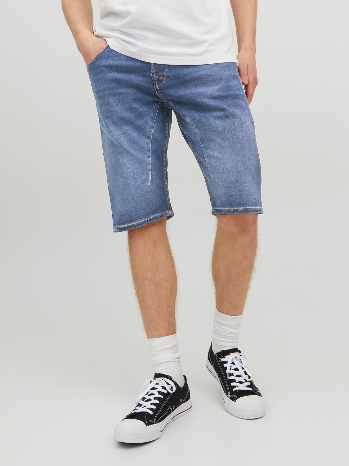 Jack & Jones men Jeans SHORTS model JJIRICK jjjfox SHORTS GE 149 SN Blue  Denim with 5 pockets very comfortable. Shipments from Spain - AliExpress