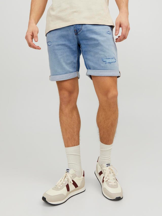 Shorts en denim con motivo Monograma arcoíris - Hombre - Ready to Wear
