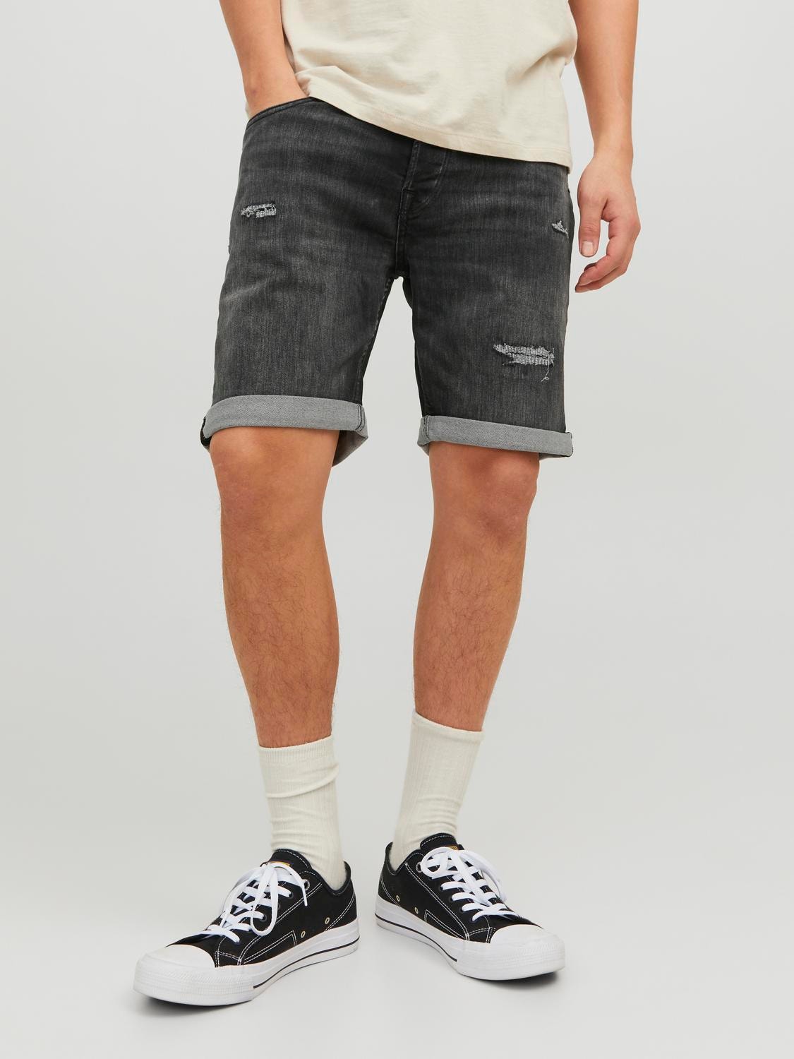 Jack & Jones Regular Fit Jeans Shorts -Black Denim - 12224129