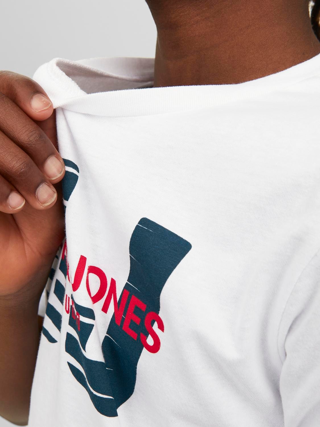 Jack & Jones T-shirt Logo Pour les garçons -White - 12224219