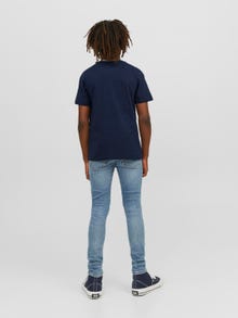 Jack & Jones Logo T-skjorte For gutter -Navy Blazer - 12224219