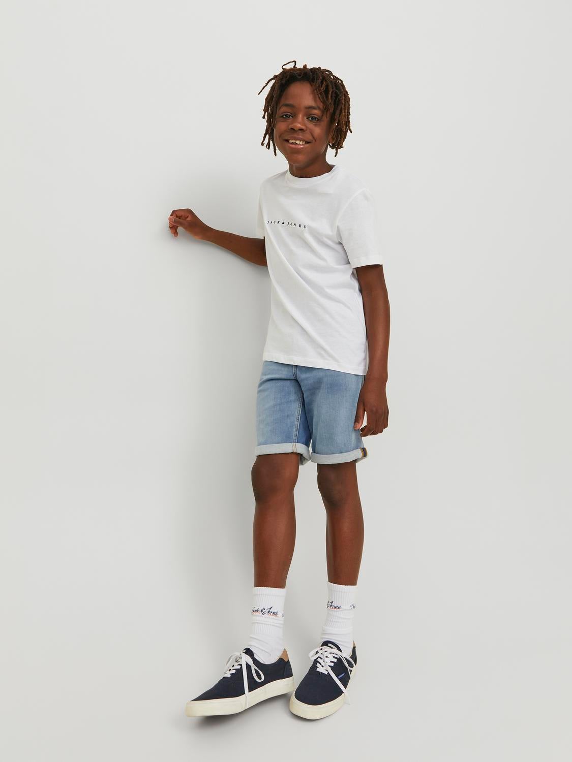 Boys white sale denim shorts