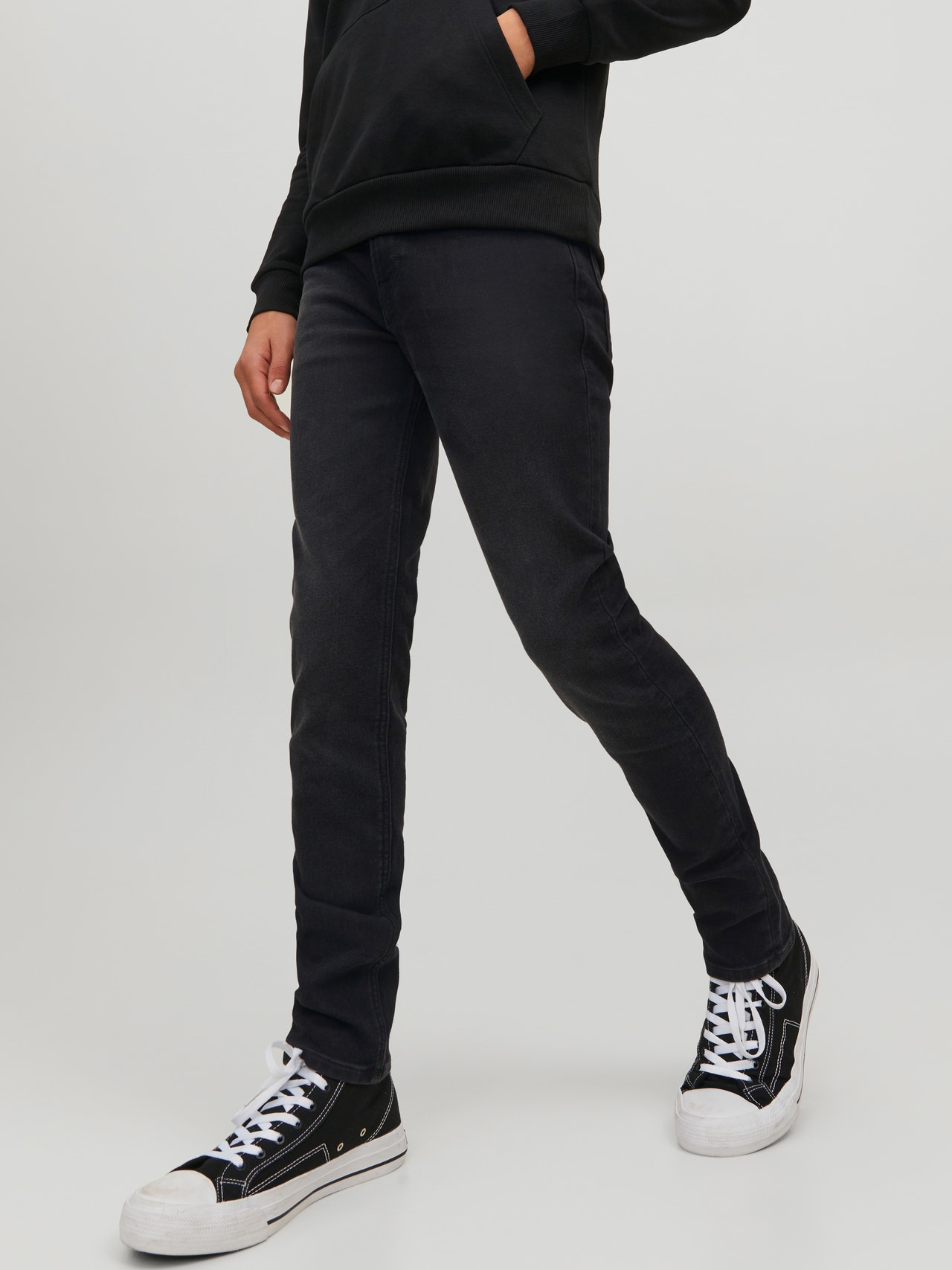 Jack & Jones JJIGLENN JJORIGINAL MF 803 I.K Slim fit jeans For boys -Black Denim - 12224597
