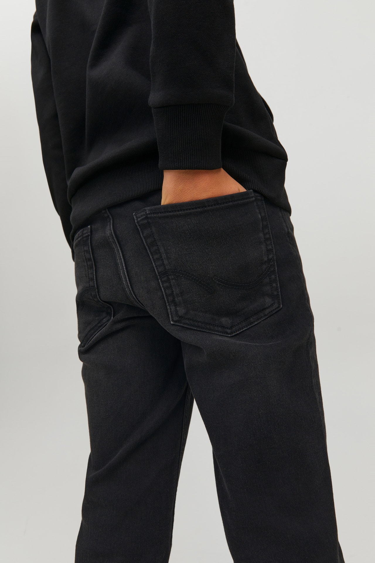 Jack & Jones JJIGLENN JJORIGINAL MF 803 I.K Slim fit jeans Voor jongens -Black Denim - 12224597