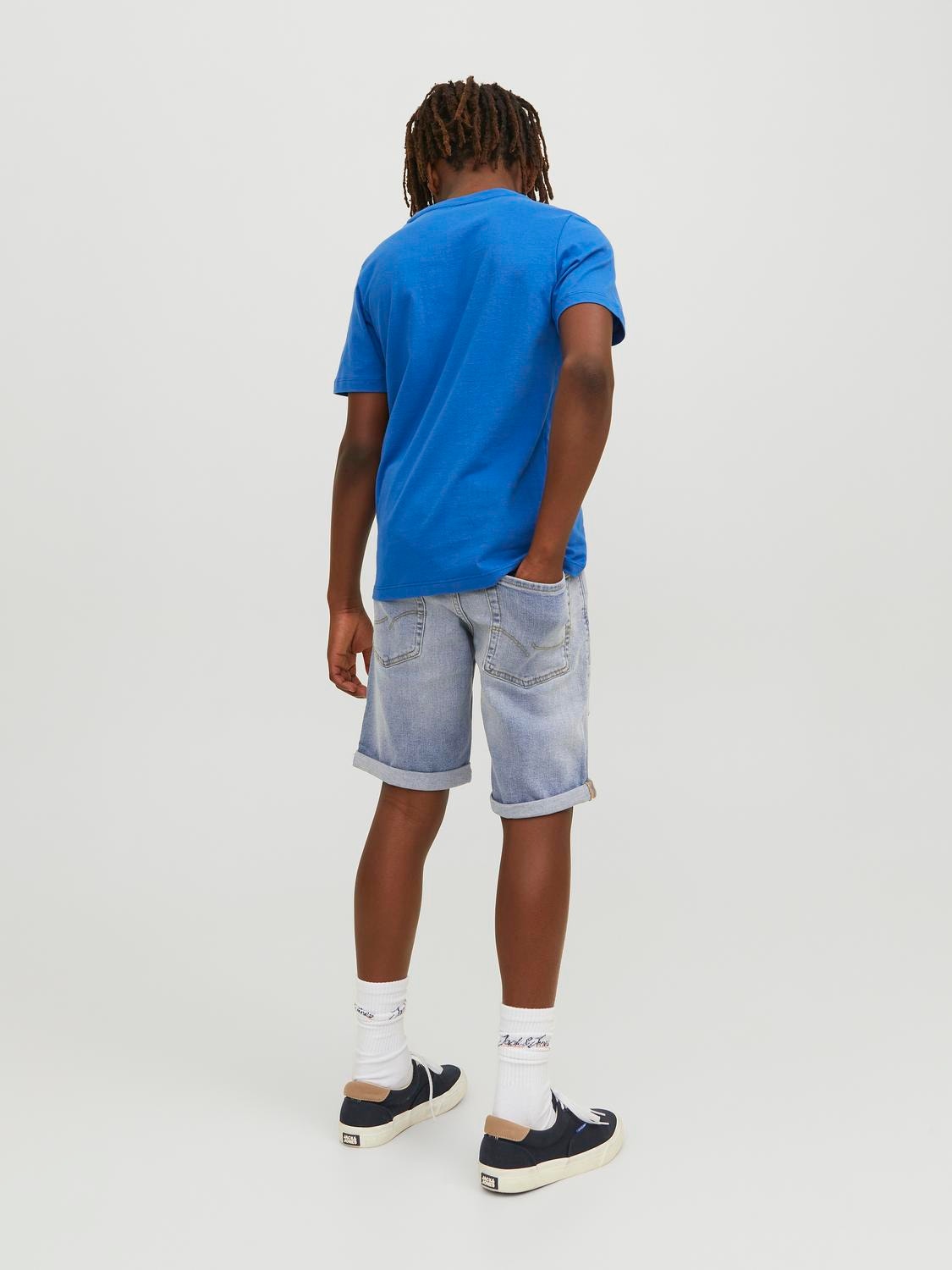 Jack & Jones Regular Fit Denim shorts Voor jongens -Blue Denim - 12225188