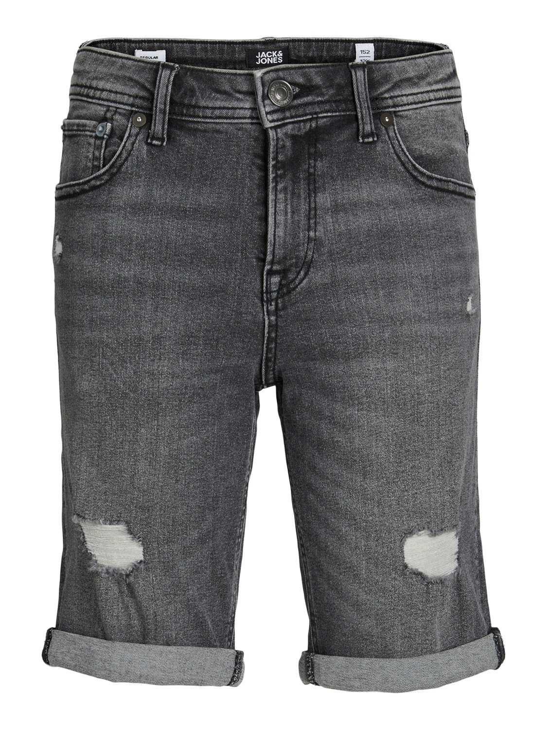 Jack & Jones Regular Fit Džínové kraťasy Junior -Black Denim - 12225189