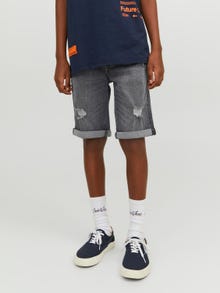 Jack & Jones Regular Fit Džínové kraťasy Junior -Black Denim - 12225189