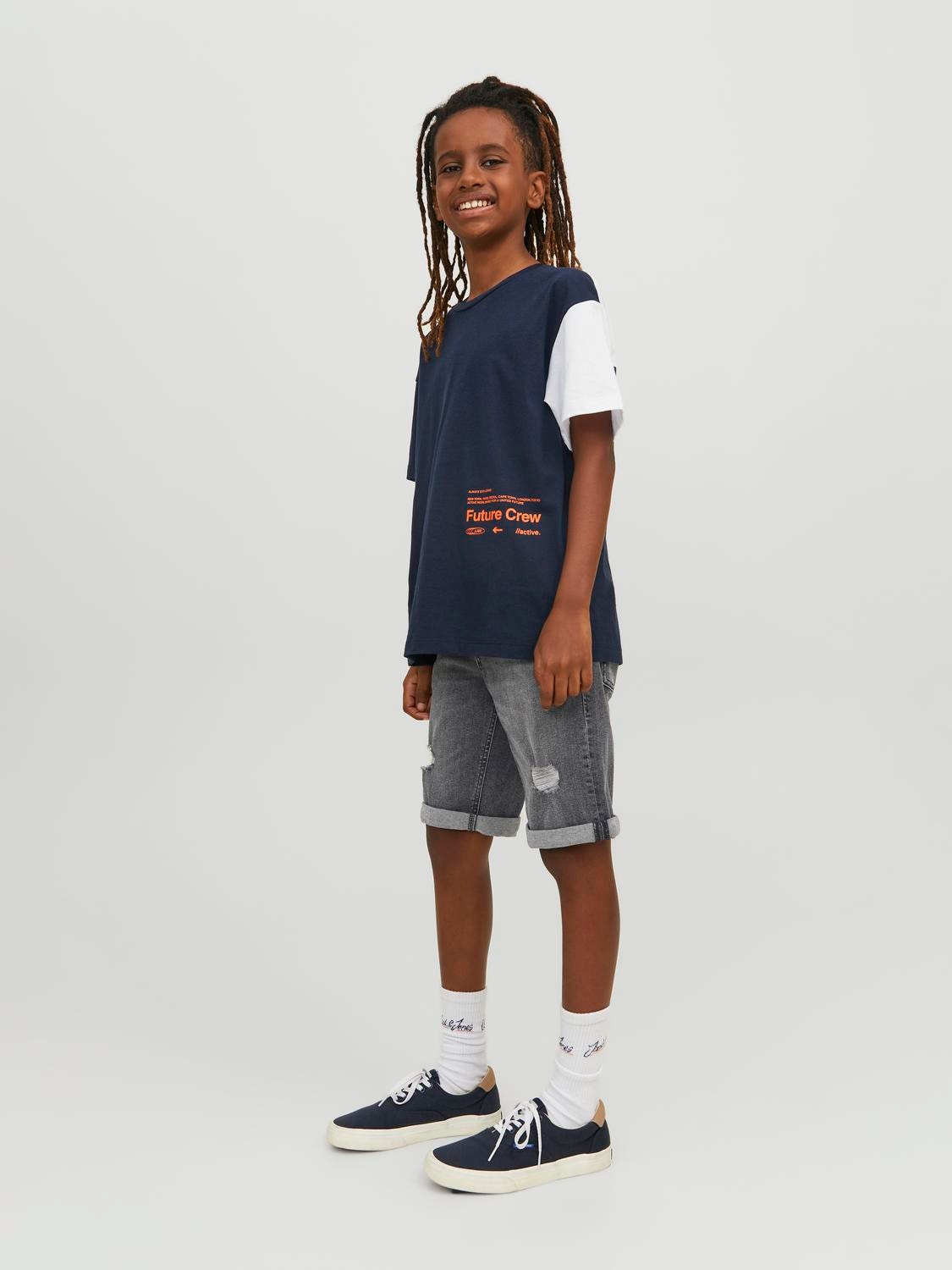 Jack & Jones Regular Fit Džinsiniai šortai For boys -Black Denim - 12225189