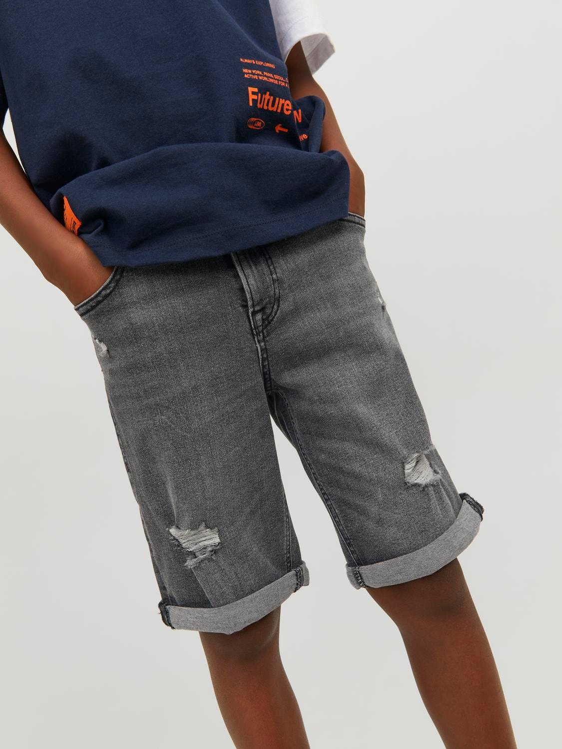 Jack & Jones Regular Fit Denim shorts Voor jongens -Black Denim - 12225189