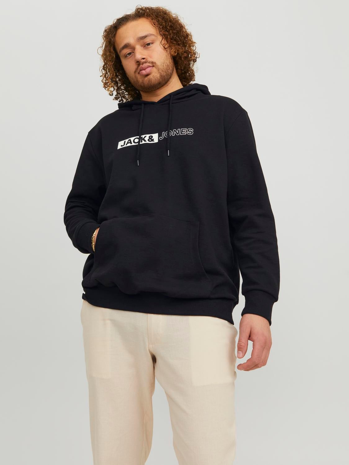 Plus size double outlet hoodie