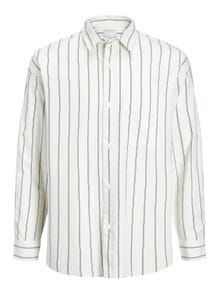 Jack & Jones Camisa de riscas Oversize Fit -Tofu - 12226130