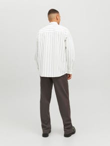 Jack & Jones Oversize Fit Dryžuoti marškiniai -Tofu - 12226130