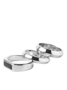 Jack & Jones 3-pakning Metall Ring -Silver - 12226283