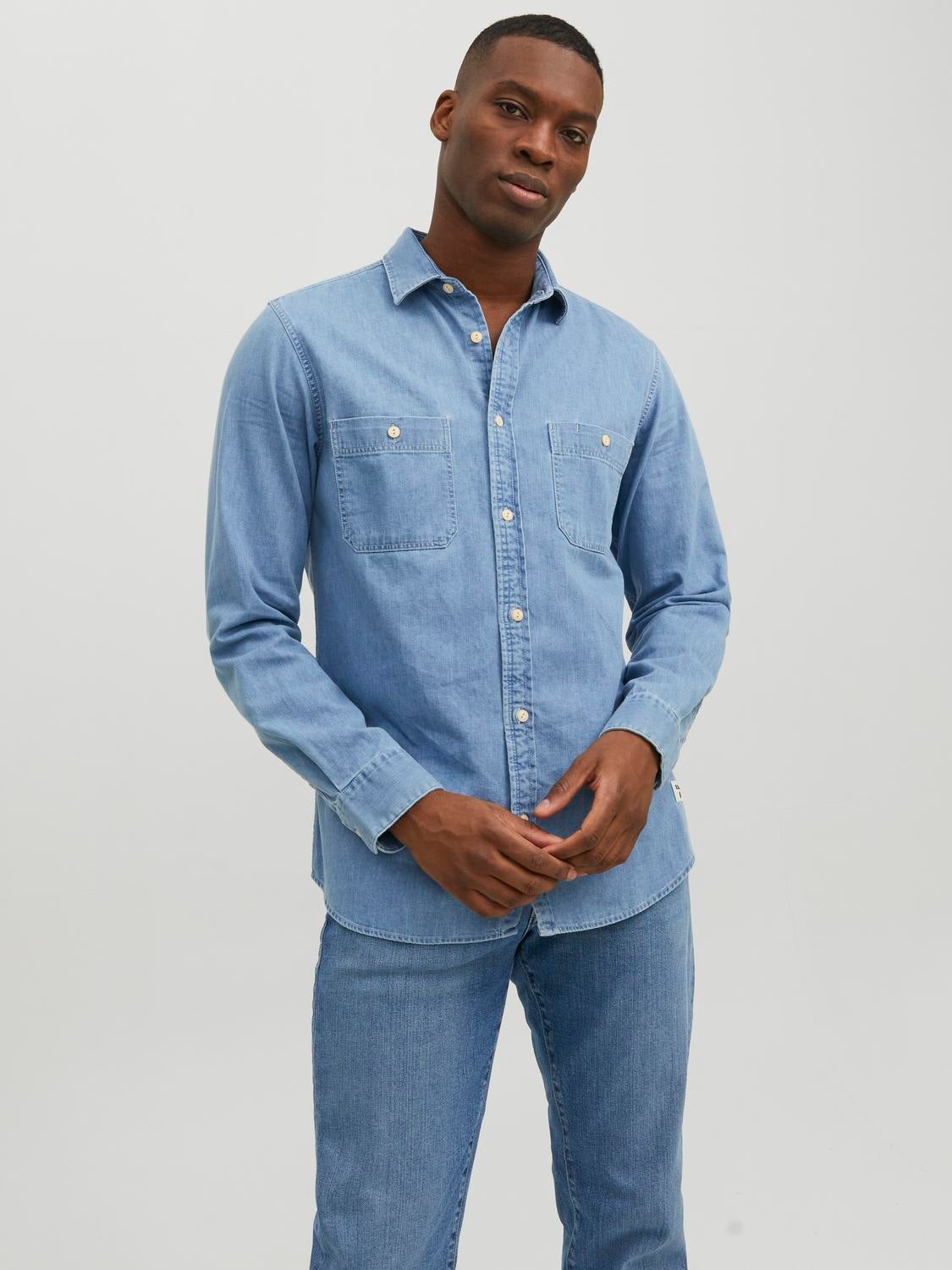 Camicia jeans jack hot sale and jones