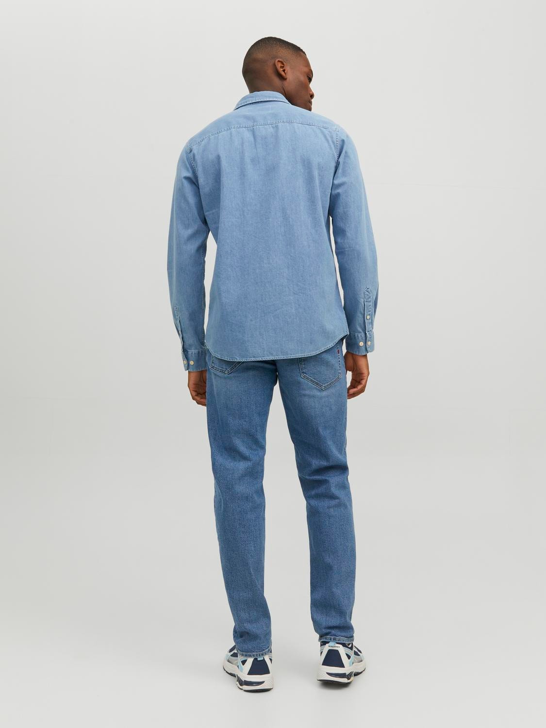 Jack & Jones RDD Regular Fit Džinsiniai marškiniai -Light Blue Denim - 12226632