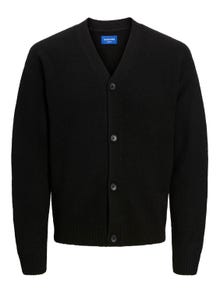 Jack & Jones Plain Knitted cardigan -Black - 12226633