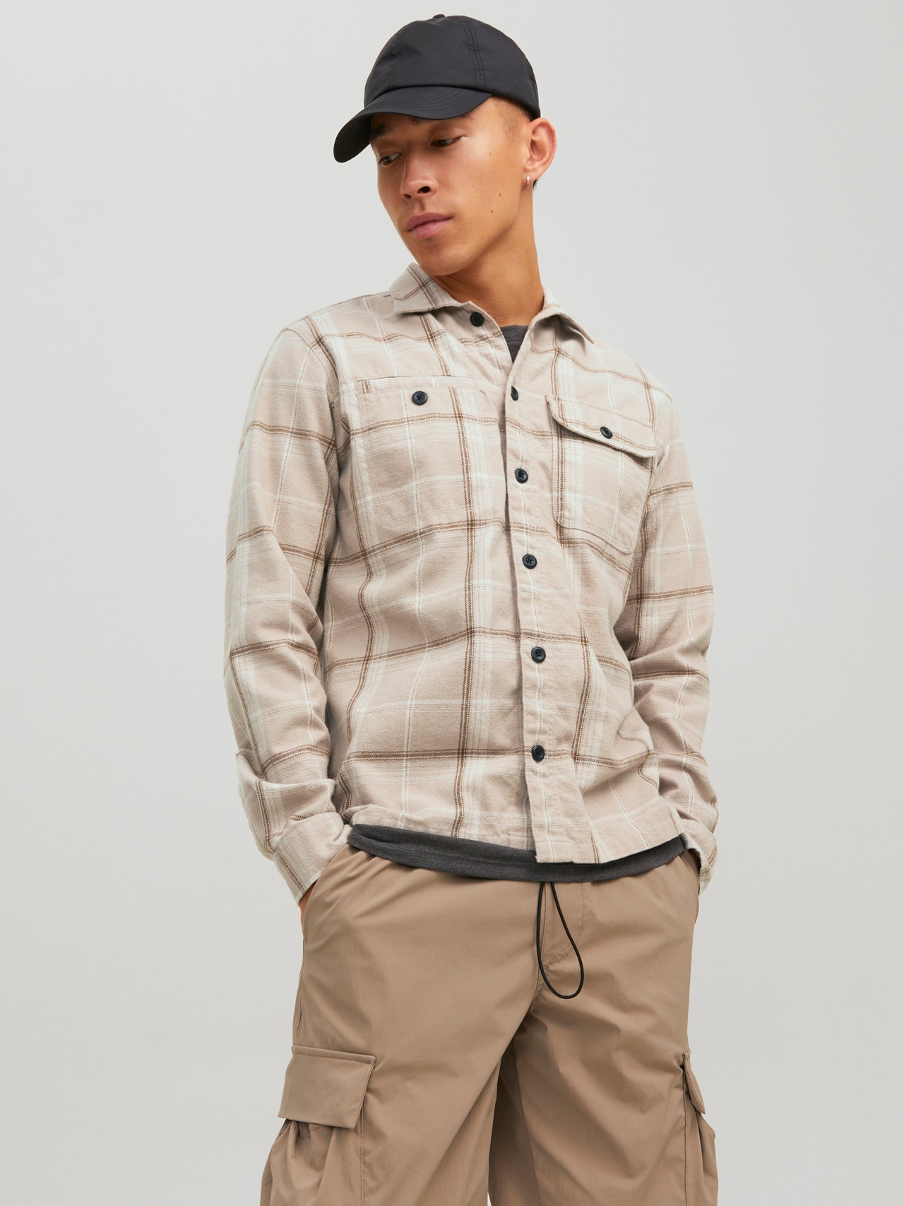 Jack & Jones Regular Fit Převlékací košile -Cobblestone - 12227016