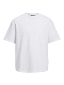 Jack & Jones Einfarbig Rundhals T-shirt -Bright White - 12227086