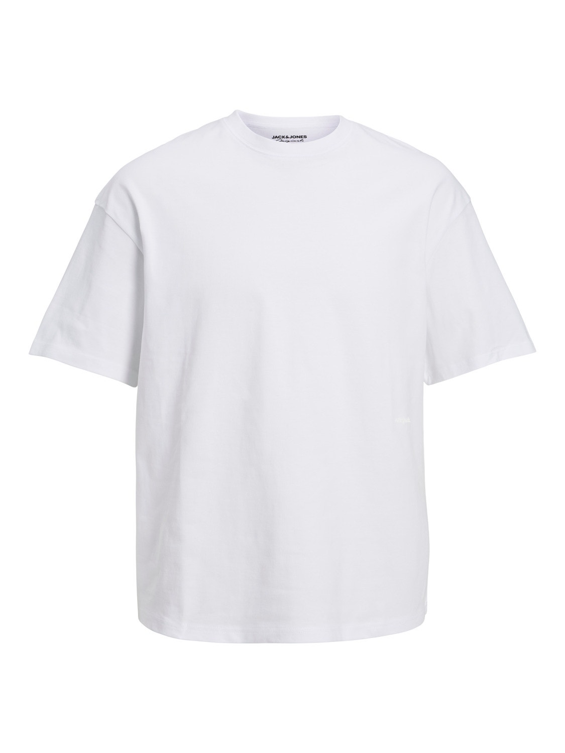 Jack & Jones Ensfarvet Crew neck T-shirt -Bright White - 12227086