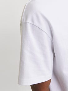 Jack & Jones Ensfarvet Crew neck T-shirt -Bright White - 12227086
