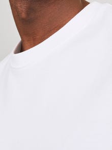 Jack & Jones T-shirt Liso Decote Redondo -Bright White - 12227086