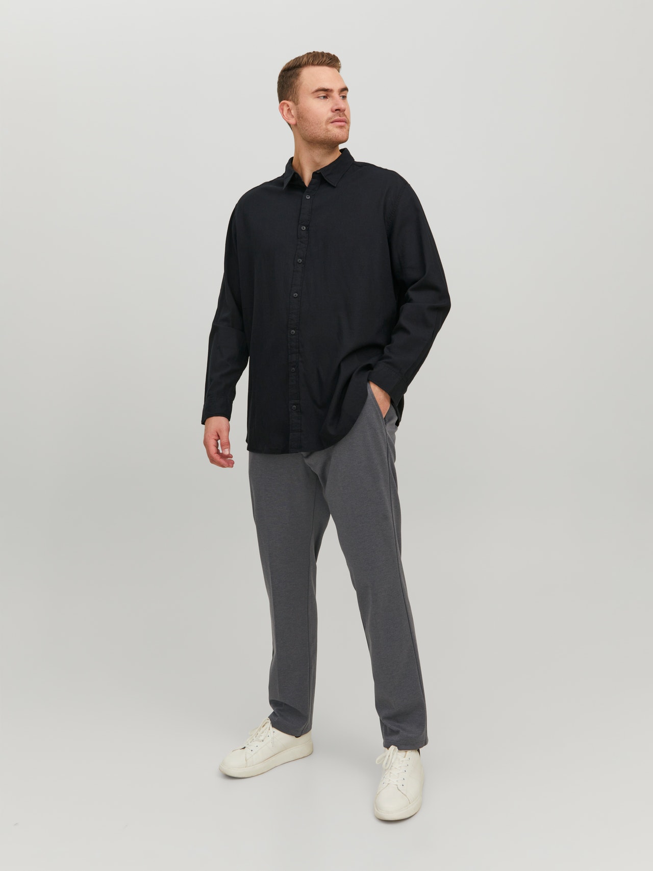 Jack & Jones Plus Size Pack de 2 Pantalon chino Slim Fit -Dark Grey - 12227155