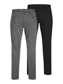 Jack & Jones Plus Size 2-pakning Slim Fit Chinobukse -Dark Grey Melange - 12227155